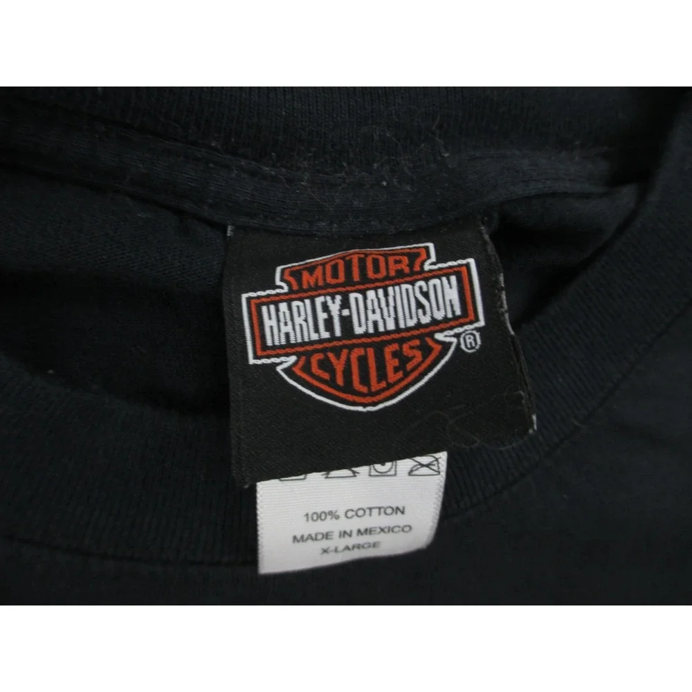 VINTAGE Harley Davidson Shirt Mens Extra Large Black Boston Motorcycle 2006*